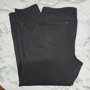 Chico's 3R (16R) Black Business Casual  High Rise Straight Leg Pants